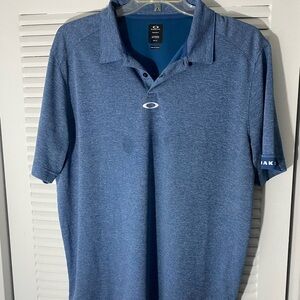 Oakley Men's Heathered Blue Polo Shirt